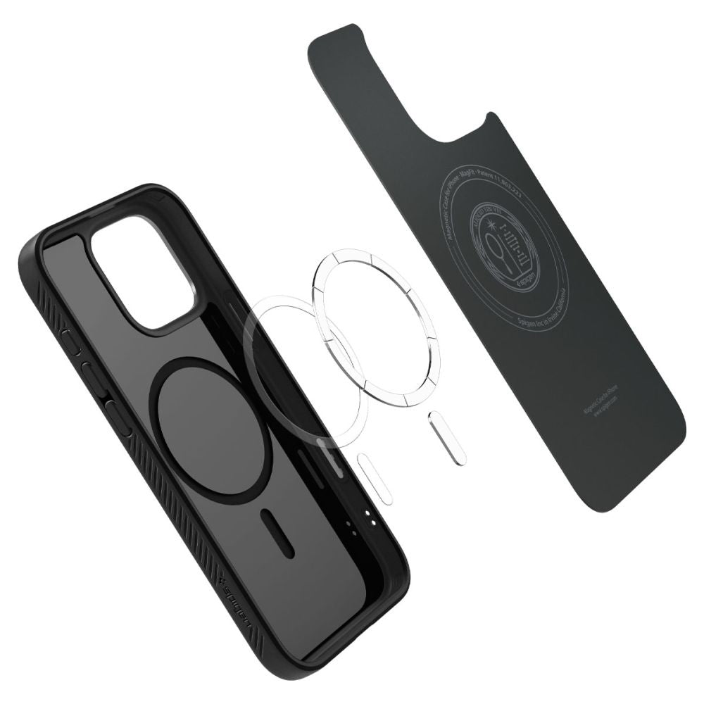 MagSafe Hülle für Apple iPhone 16 Pro, Spigen, Liquid Air T, Mattschwarz ACS09116