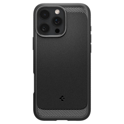 MagSafe Hülle für Apple iPhone 16 Pro, Spigen, Rugged Armor, Mattschwarz ACS08115