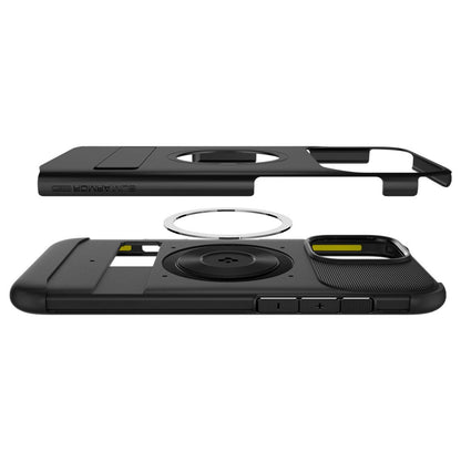 MagSafe Hülle für Apple iPhone 16 Pro, Spigen, Slim Armor, Schwarz ACS08164