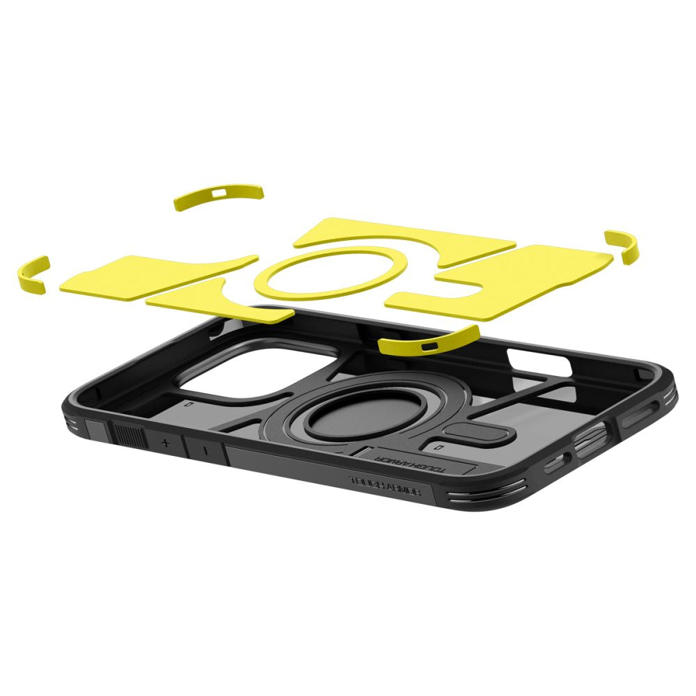 MagSafe-Hülle für Apple iPhone 16 Pro, Spigen, Tough Armor, Schwarz ACS08146