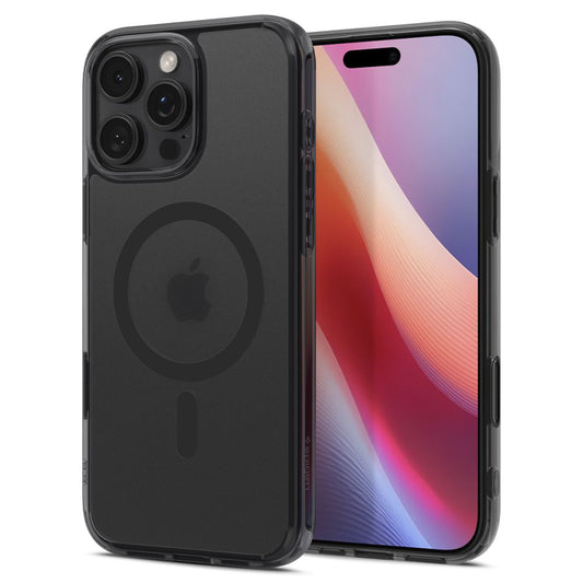 MagSafe Hülle für Apple iPhone 16 Pro, Spigen, Ultra Hybrid T, Satinschwarz ACS08514