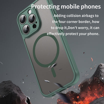 MagSafe Case for Apple iPhone 16 Pro, Techsuit, HaloFrost II, Green