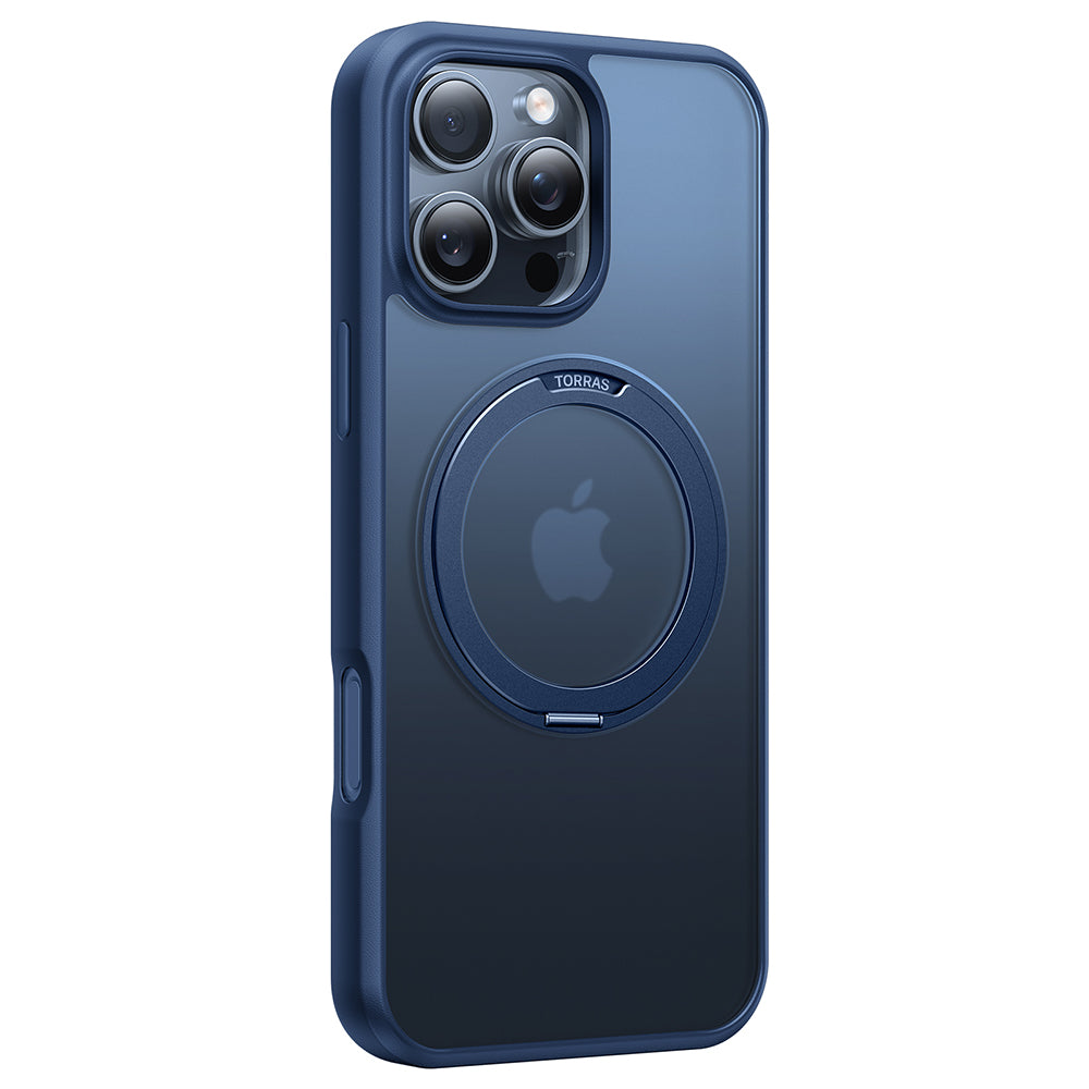 MagSafe Hülle für Apple iPhone 16 Pro, Torras, Ostand Pro, Marineblau