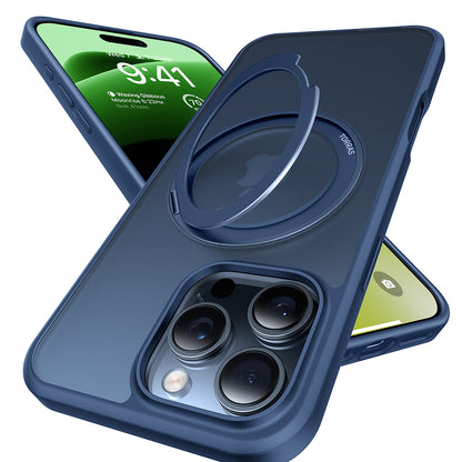 MagSafe Hülle für Apple iPhone 16 Pro, Torras, Ostand Pro, Marineblau