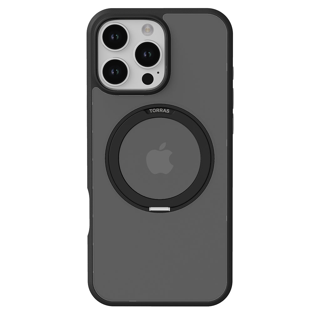 MagSafe Case for Apple iPhone 16 Pro, Torras, Ostand Pro, Black
