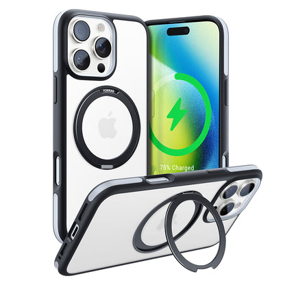MagSafe Hülle für Apple iPhone 16 Pro, Torras, Ostand R Fusion, Schwarz
