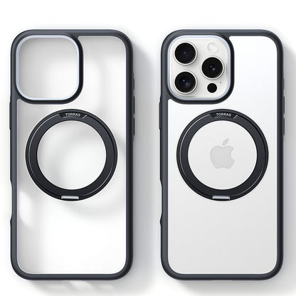 MagSafe Hülle für Apple iPhone 16 Pro, Torras, Ostand R Fusion, Schwarz