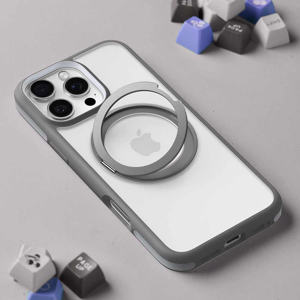 MagSafe Hülle für Apple iPhone 16 Pro, Torras, Ostand R Fusion, Schwarz