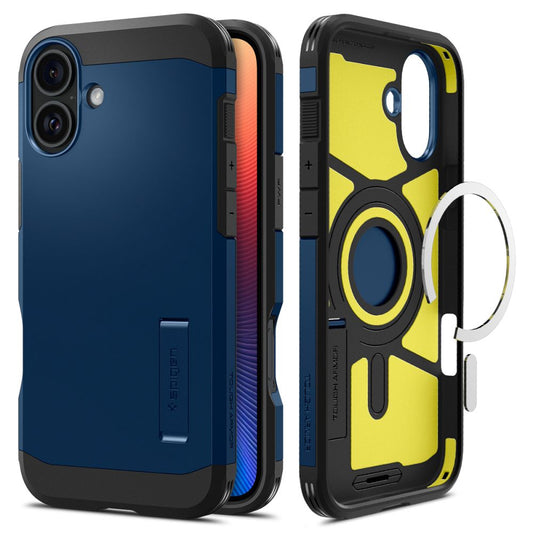 MagSafe Hülle für Apple iPhone 16, Spigen, Tough Armor, Marineblau ACS08217