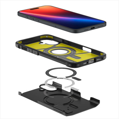 MagSafe-Hülle für Apple iPhone 16, Spigen, Tough Armor, Schwarz ACS08216