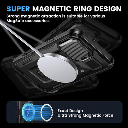 MagSafe-Hülle für Apple iPhone 16, Techsuit, CamVault, Schwarz