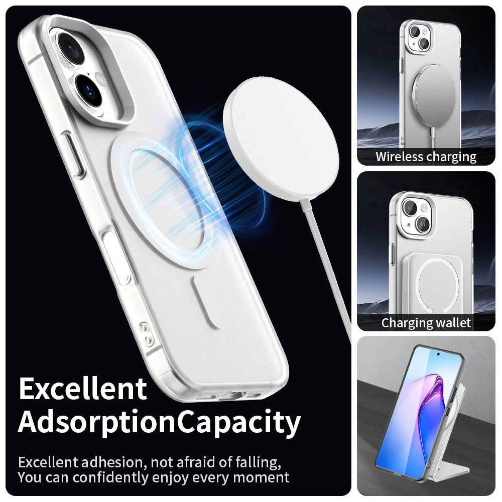 MagSafe-Hülle für Apple iPhone 16, Techsuit, CandyCase, Weiß