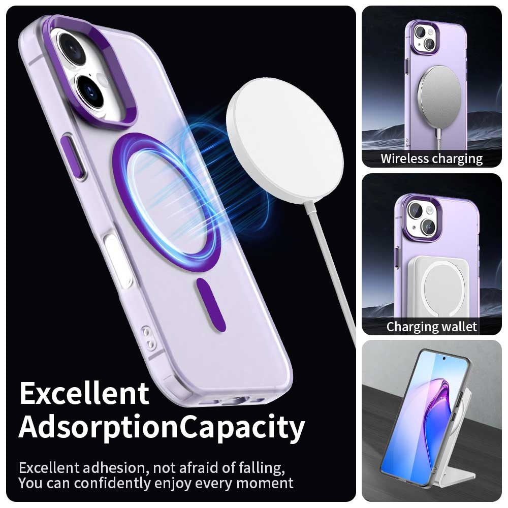 MagSafe-Hülle für Apple iPhone 16, Techsuit, CandyCase, Lila