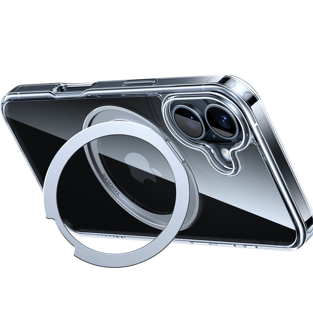 MagSafe Hülle für Apple iPhone 16, Torras, Ostand Pro, Transparent