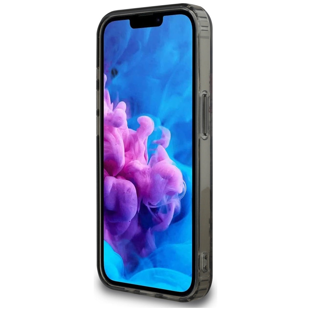 MagSafe Hülle für Apple iPhone 16e, Guess, IML Flowers, Schwarz