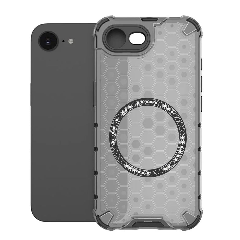 MagSafe Case for Apple iPhone 17e / 16e, Techsuit, HoneyComb Shield, Black