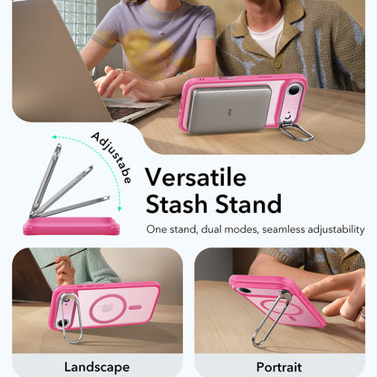 MagSafe Hülle für Apple iPhone 17 Air, ESR, Classic Hybrid Kickstand, Satinrosa