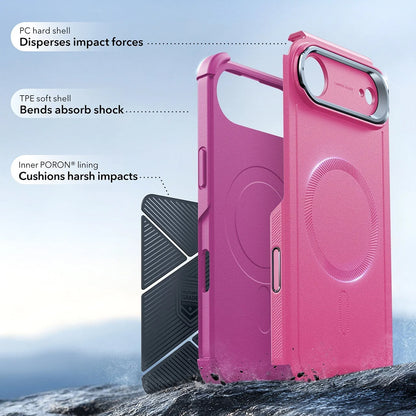 MagSafe Hülle für Apple iPhone 17 Air, ESR, Cyber Armor Kickstand, Rosa