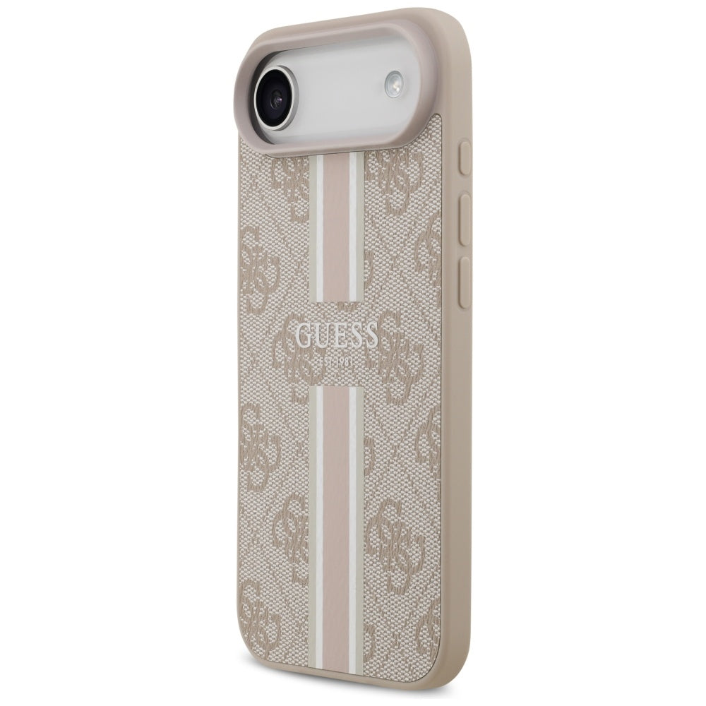 MagSafe Hülle für Apple iPhone 17 Air, Guess, 4G Printed Stripes, Rosa