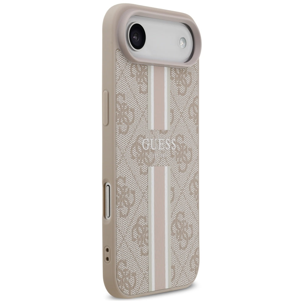 MagSafe Hülle für Apple iPhone 17 Air, Guess, 4G Printed Stripes, Rosa