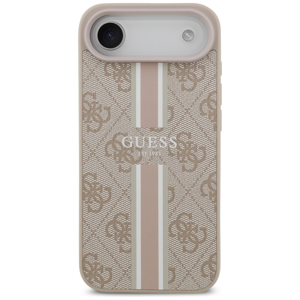 MagSafe Hülle für Apple iPhone 17 Air, Guess, 4G Printed Stripes, Rosa
