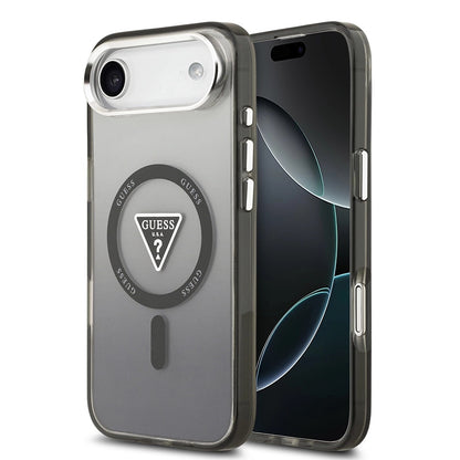 MagSafe Hülle für Apple iPhone 17 Air, Guess, IML Gradient Triangle Logo, Schwarz