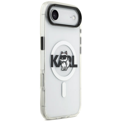 MagSafe Hülle für Apple iPhone 17 Air, Karl Lagerfeld, IML Sketch Logo Choupette, Transparent