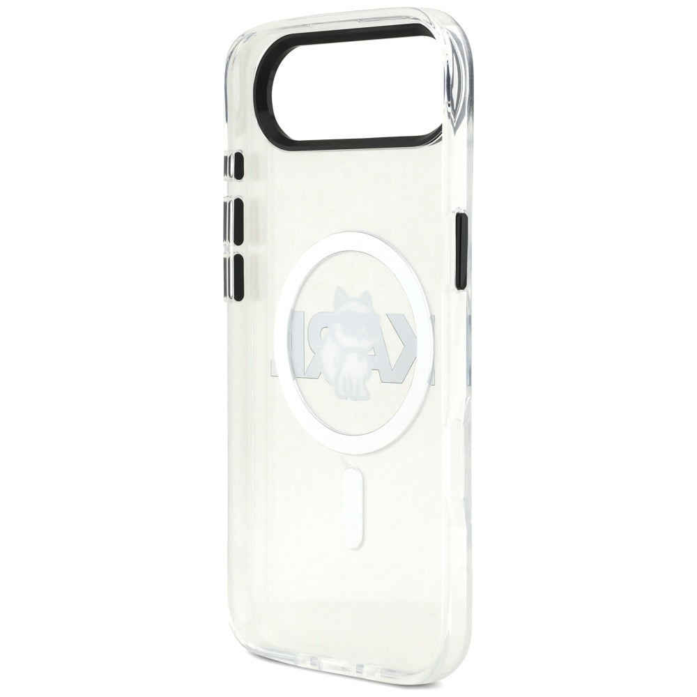 MagSafe Hülle für Apple iPhone 17 Air, Karl Lagerfeld, IML Sketch Logo Choupette, Transparent