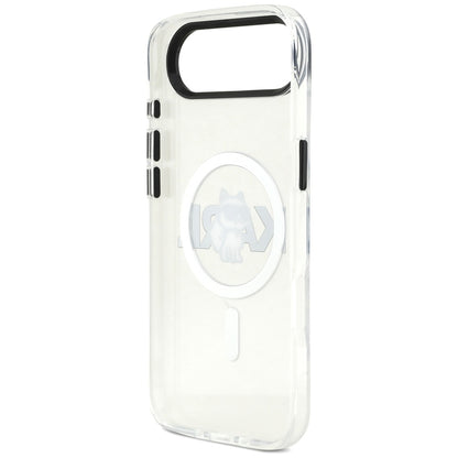 MagSafe Hülle für Apple iPhone 17 Air, Karl Lagerfeld, IML Sketch Logo Choupette, Transparent