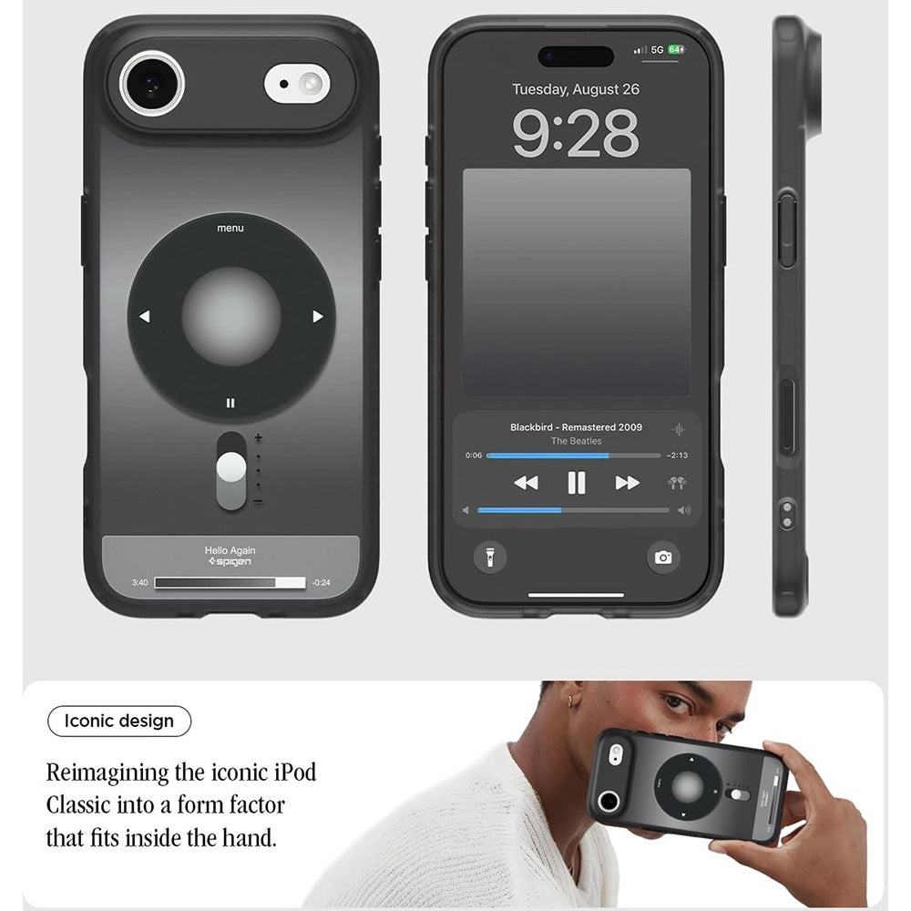 MagSafe Hülle für Apple iPhone 17 Air, Spigen, Ultra Hybrid Classic, Schwarz