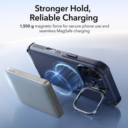MagSafe Hülle für Apple iPhone 17, ESR, Cyber Armor Kickstand, Blau
