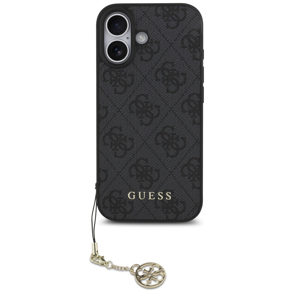 MagSafe Hülle für Apple iPhone 17, Guess, 4G Charm Cradle, Schwarz