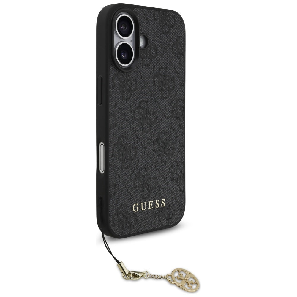 MagSafe Hülle für Apple iPhone 17, Guess, 4G Charm Cradle, Schwarz