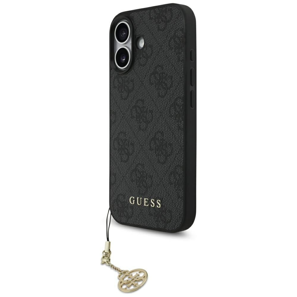 MagSafe Hülle für Apple iPhone 17, Guess, 4G Charm Cradle, Schwarz