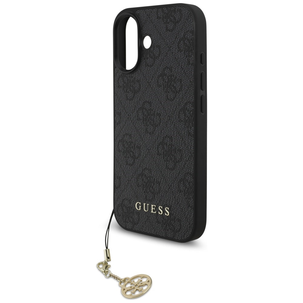 MagSafe Hülle für Apple iPhone 17, Guess, 4G Charm Cradle, Schwarz