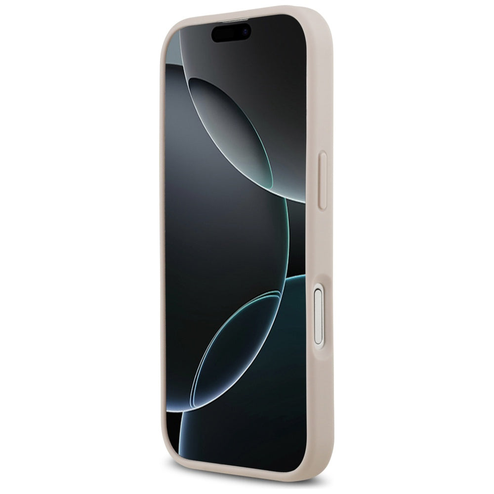 MagSafe Hülle für Apple iPhone 17, Guess, 4G Circle Classic Logo, Rosa