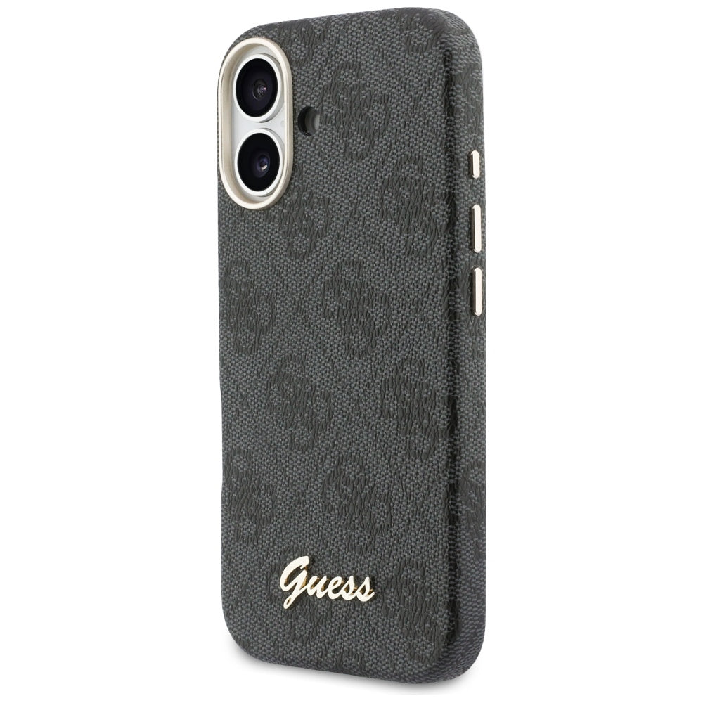 MagSafe Hülle für Apple iPhone 17, Guess, 4G Script Logo, Schwarz