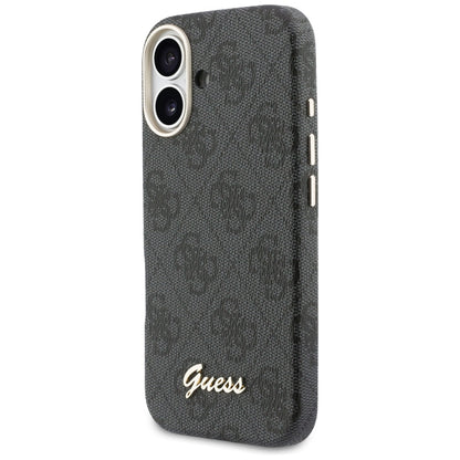 MagSafe Hülle für Apple iPhone 17, Guess, 4G Script Logo, Schwarz