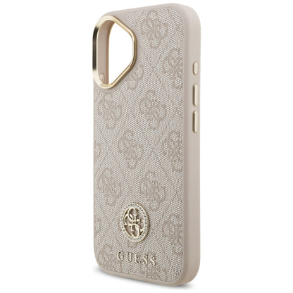 MagSafe Hülle für Apple iPhone 17, Guess, 4G Strass Logo, Rosa