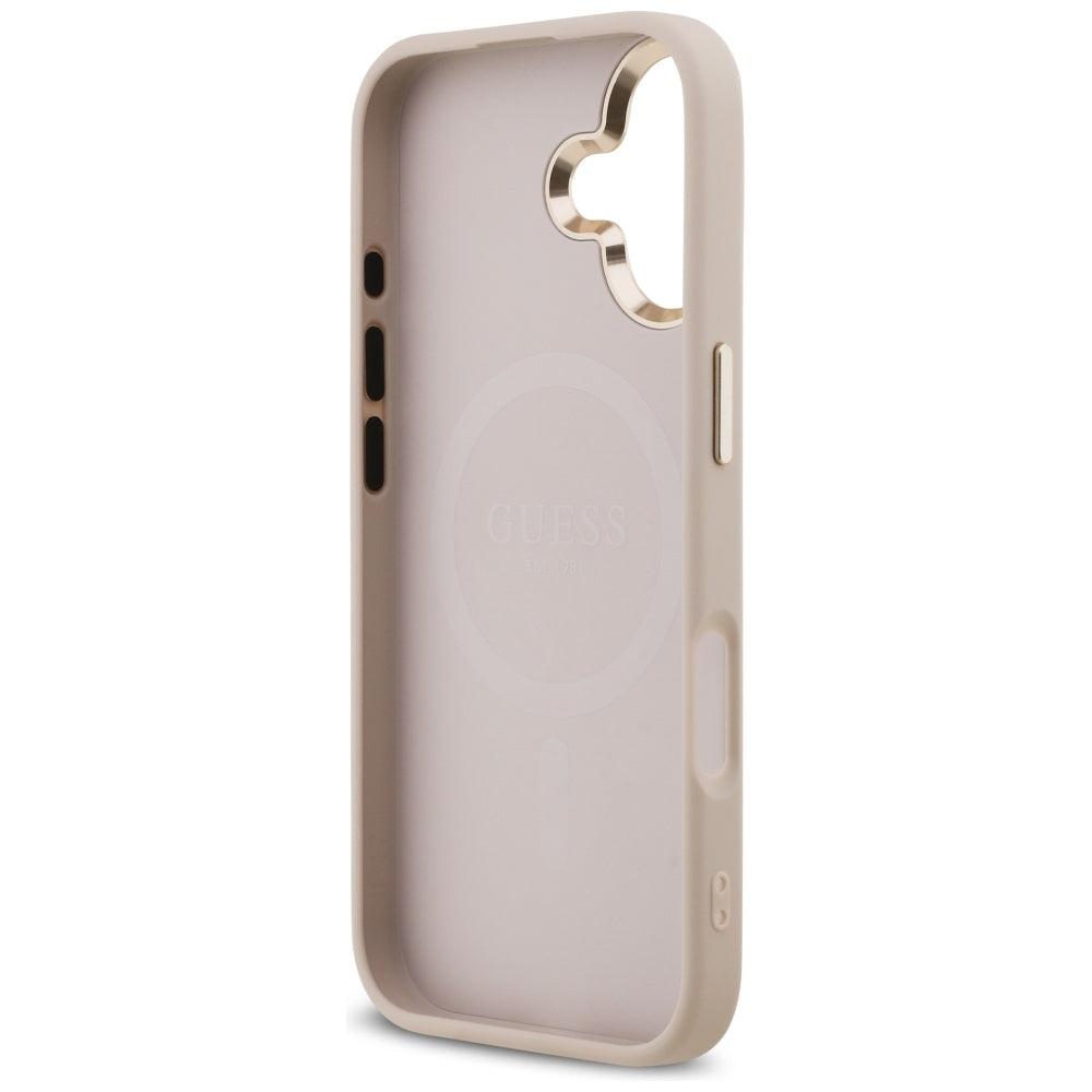 MagSafe Hülle für Apple iPhone 17, Guess, 4G Triangle Logo, Roségold