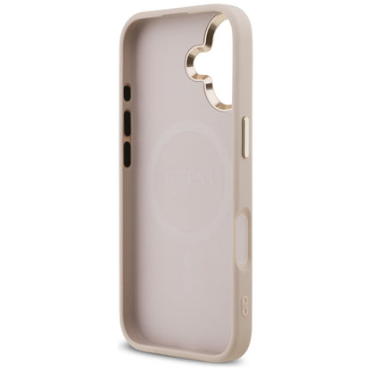MagSafe Hülle für Apple iPhone 17, Guess, 4G Triangle Logo, Roségold