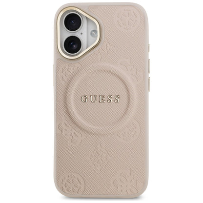 MagSafe Hülle für Apple iPhone 17, Guess, Peony Hot Stamp, Rosa