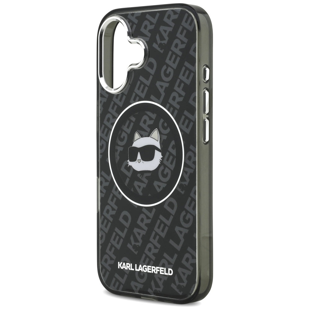 MagSafe Hülle für Apple iPhone 17, Karl Lagerfeld, IML Choupette's Head, Schwarz