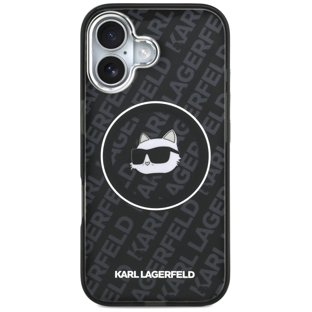 MagSafe Hülle für Apple iPhone 17, Karl Lagerfeld, IML Choupette's Head, Schwarz