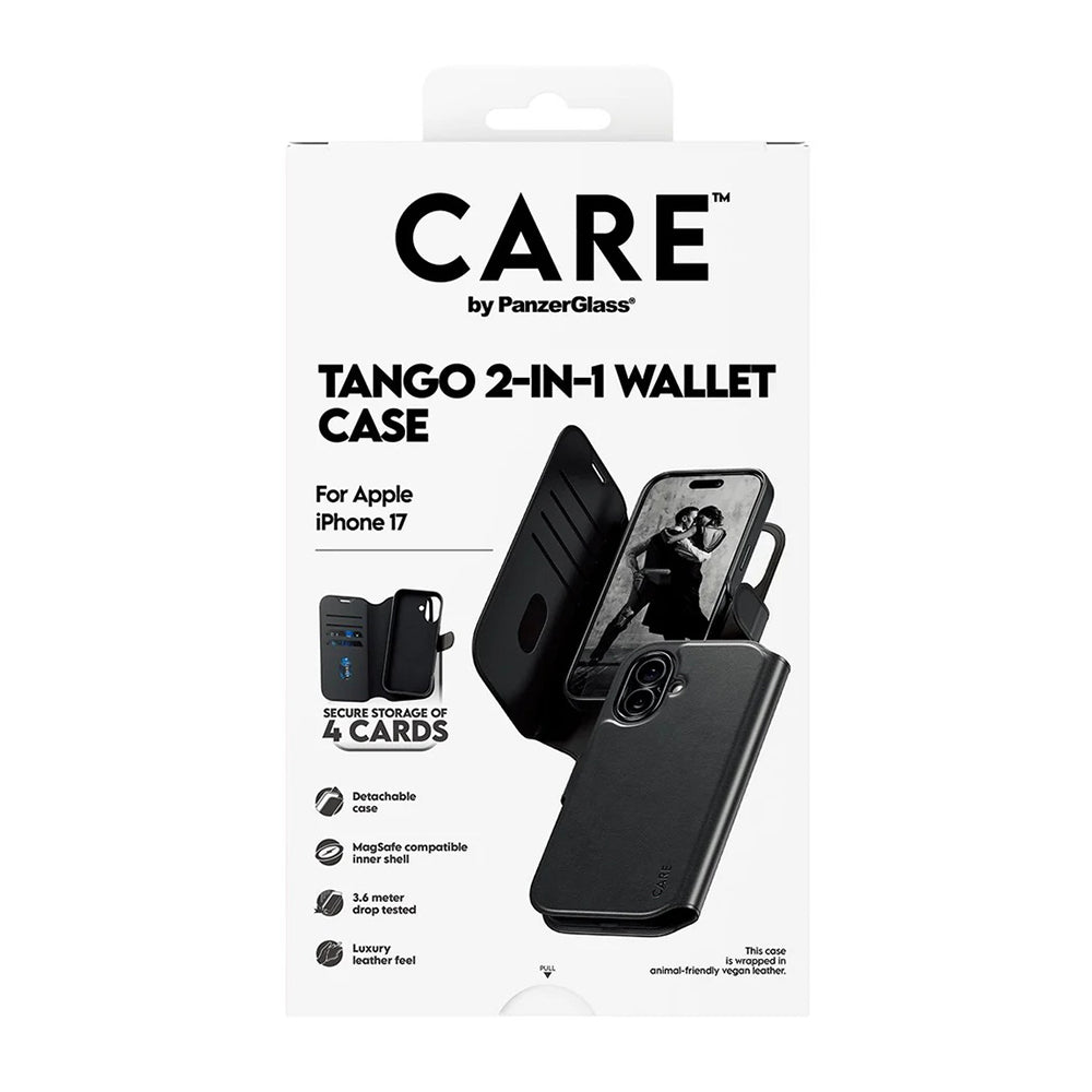 MagSafe Hülle für Apple iPhone 17, PanzerGlass, Care Feature Tango Two-in-One, Schwarz