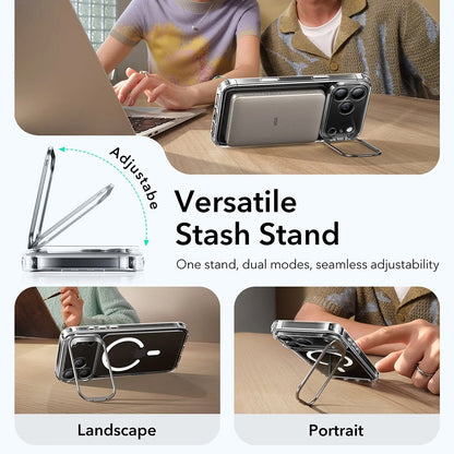 MagSafe Hülle für Apple iPhone 17 Pro, ESR, Classic Hybrid Kickstand, Transparent