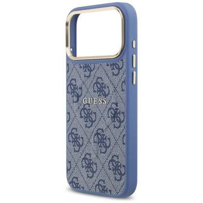 MagSafe Hülle für Apple iPhone 17 Pro, Guess, 4G Classic, Blau