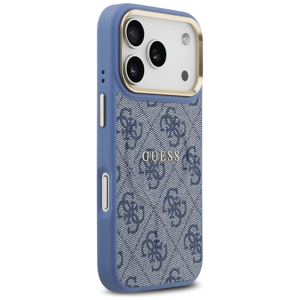 MagSafe Hülle für Apple iPhone 17 Pro, Guess, 4G Classic, Blau