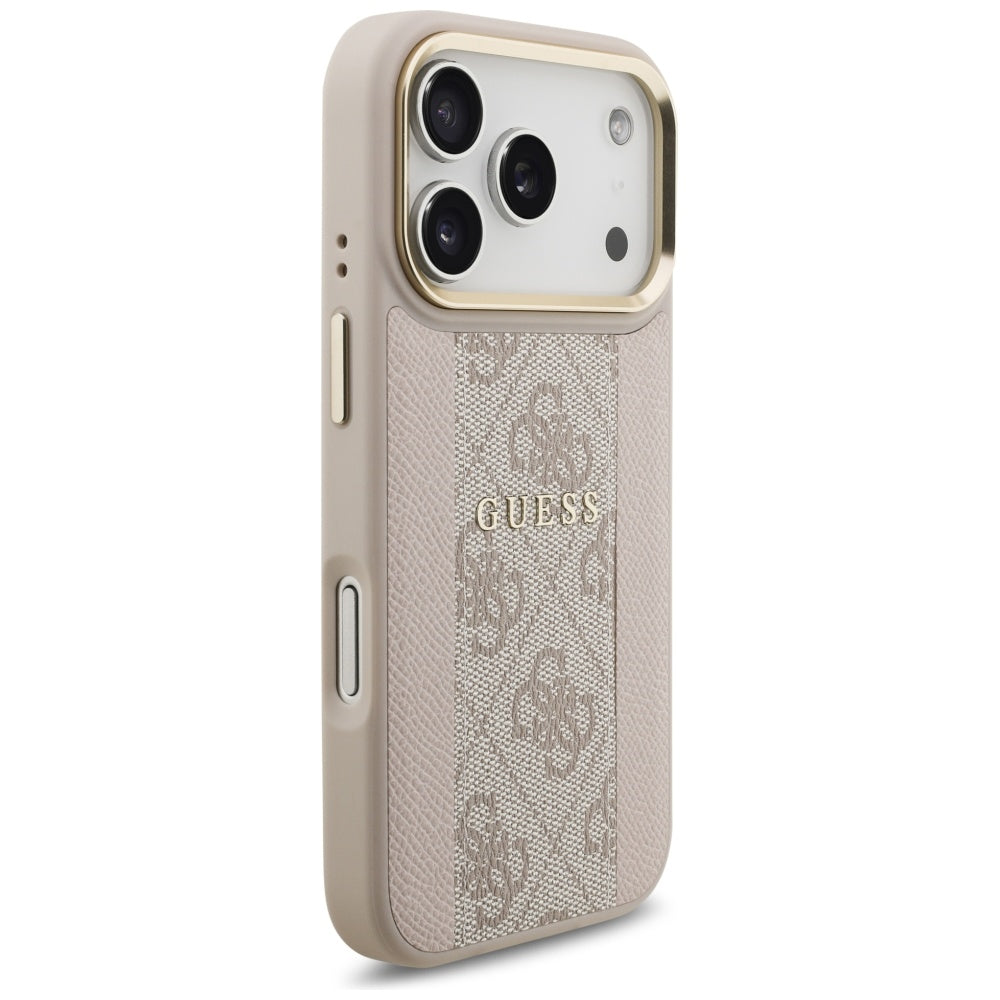 MagSafe Hülle für Apple iPhone 17 Pro, Guess, 4G Stripe, Rosa
