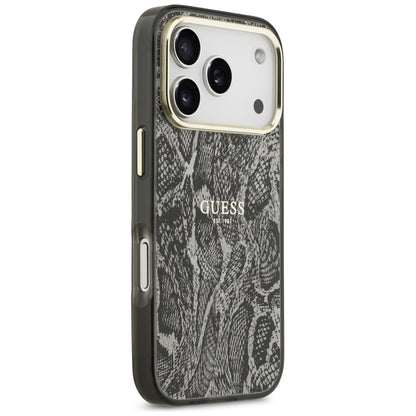 MagSafe Hülle für Apple iPhone 17 Pro, Guess, Python-Muster, Schwarz